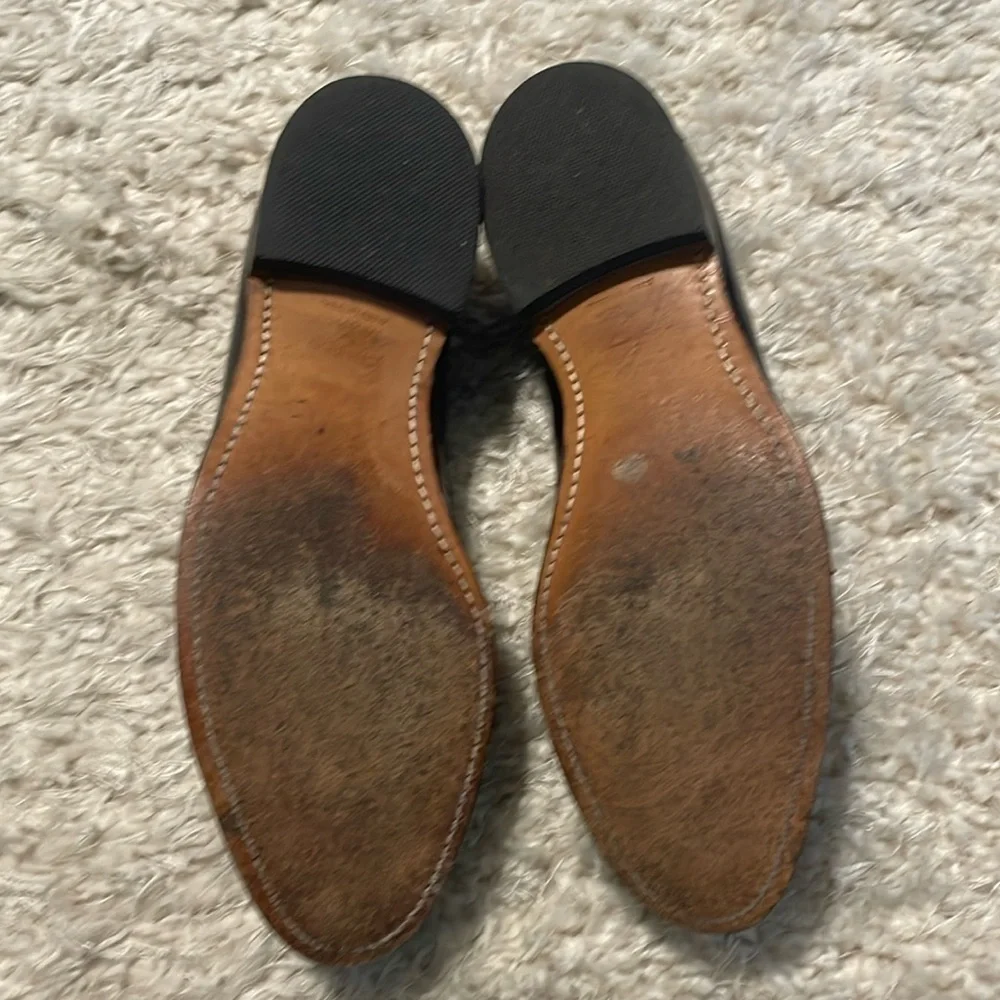 Johnston & Murphy Men Slip On Loafers Size 10 Pinch Tassles Dark Cherry Leather